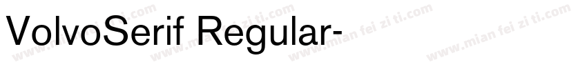 VolvoSerif Regular字体转换